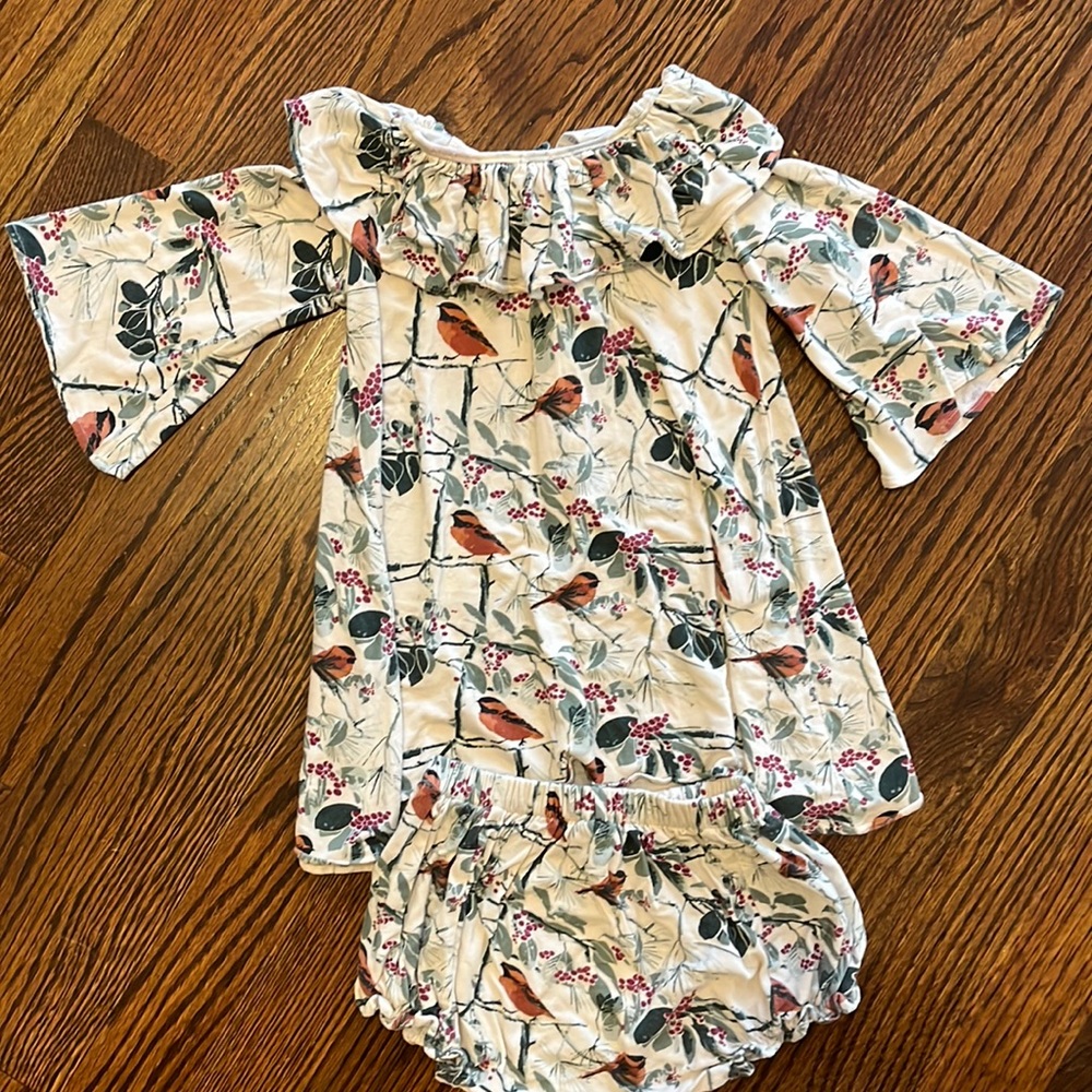 Girls Kate Quinn holiday dress bamboo collection 12-18 months